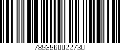 Código de barras (EAN, GTIN, SKU, ISBN): '7893960022730'