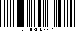 Código de barras (EAN, GTIN, SKU, ISBN): '7893960026677'