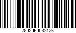 Código de barras (EAN, GTIN, SKU, ISBN): '7893960033125'