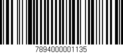 Código de barras (EAN, GTIN, SKU, ISBN): '7894000001135'