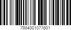 Código de barras (EAN, GTIN, SKU, ISBN): '7894001071601'