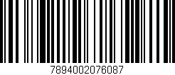 Código de barras (EAN, GTIN, SKU, ISBN): '7894002076087'