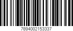 Código de barras (EAN, GTIN, SKU, ISBN): '7894002153337'