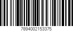 Código de barras (EAN, GTIN, SKU, ISBN): '7894002153375'