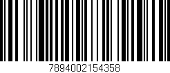 Código de barras (EAN, GTIN, SKU, ISBN): '7894002154358'