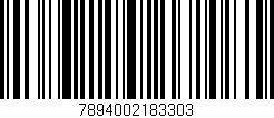 Código de barras (EAN, GTIN, SKU, ISBN): '7894002183303'