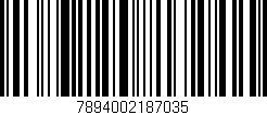 Código de barras (EAN, GTIN, SKU, ISBN): '7894002187035'