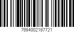 Código de barras (EAN, GTIN, SKU, ISBN): '7894002187721'