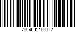 Código de barras (EAN, GTIN, SKU, ISBN): '7894002188377'