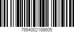 Código de barras (EAN, GTIN, SKU, ISBN): '7894002188605'