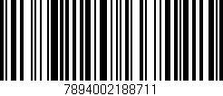 Código de barras (EAN, GTIN, SKU, ISBN): '7894002188711'