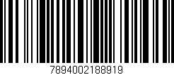 Código de barras (EAN, GTIN, SKU, ISBN): '7894002188919'
