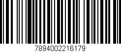 Código de barras (EAN, GTIN, SKU, ISBN): '7894002216179'