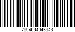 Código de barras (EAN, GTIN, SKU, ISBN): '7894034045846'