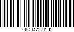 Código de barras (EAN, GTIN, SKU, ISBN): '7894047220292'