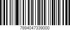 Código de barras (EAN, GTIN, SKU, ISBN): '7894047339000'