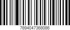 Código de barras (EAN, GTIN, SKU, ISBN): '7894047368086'