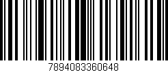 Código de barras (EAN, GTIN, SKU, ISBN): '7894083360648'