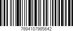 Código de barras (EAN, GTIN, SKU, ISBN): '7894107985642'