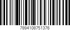 Código de barras (EAN, GTIN, SKU, ISBN): '7894108751376'