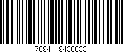 Código de barras (EAN, GTIN, SKU, ISBN): '7894119430833'