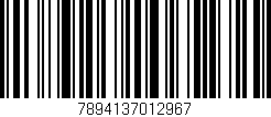 Código de barras (EAN, GTIN, SKU, ISBN): '7894137012967'