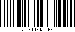Código de barras (EAN, GTIN, SKU, ISBN): '7894137028364'