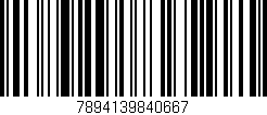 Código de barras (EAN, GTIN, SKU, ISBN): '7894139840667'
