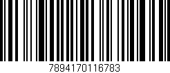 Código de barras (EAN, GTIN, SKU, ISBN): '7894170116783'