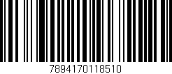 Código de barras (EAN, GTIN, SKU, ISBN): '7894170118510'