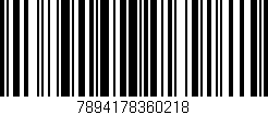 Código de barras (EAN, GTIN, SKU, ISBN): '7894178360218'