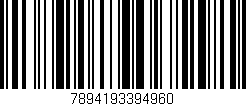 Código de barras (EAN, GTIN, SKU, ISBN): '7894193394960'