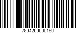 Código de barras (EAN, GTIN, SKU, ISBN): '7894200000150'
