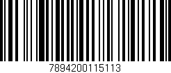Código de barras (EAN, GTIN, SKU, ISBN): '7894200115113'