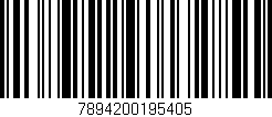 Código de barras (EAN, GTIN, SKU, ISBN): '7894200195405'