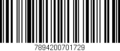 Código de barras (EAN, GTIN, SKU, ISBN): '7894200701729'