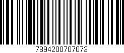 Código de barras (EAN, GTIN, SKU, ISBN): '7894200707073'