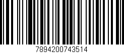 Código de barras (EAN, GTIN, SKU, ISBN): '7894200743514'