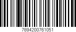Código de barras (EAN, GTIN, SKU, ISBN): '7894200761051'