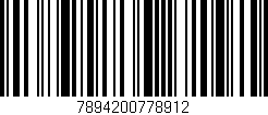 Código de barras (EAN, GTIN, SKU, ISBN): '7894200778912'
