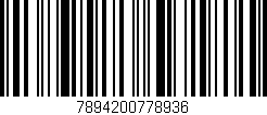Código de barras (EAN, GTIN, SKU, ISBN): '7894200778936'