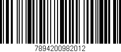 Código de barras (EAN, GTIN, SKU, ISBN): '7894200982012'