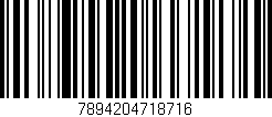 Código de barras (EAN, GTIN, SKU, ISBN): '7894204718716'