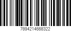 Código de barras (EAN, GTIN, SKU, ISBN): '7894214668322'