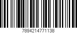 Código de barras (EAN, GTIN, SKU, ISBN): '7894214771138'