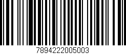 Código de barras (EAN, GTIN, SKU, ISBN): '7894222005003'