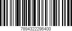 Código de barras (EAN, GTIN, SKU, ISBN): '7894322296400'