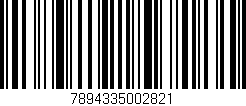 Código de barras (EAN, GTIN, SKU, ISBN): '7894335002821'