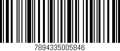 Código de barras (EAN, GTIN, SKU, ISBN): '7894335005846'