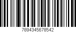 Código de barras (EAN, GTIN, SKU, ISBN): '7894345678542'
